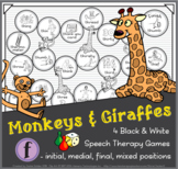 Monkeys & Giraffes Speech Therapy Board Game – /f/ – Black