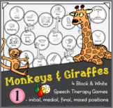 Monkeys & Giraffes Speech Therapy Board Game – /l/ – Black