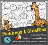 Monkeys & Giraffes Speech Therapy Board Game – /s/ – Black