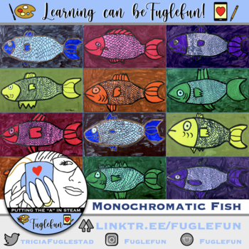 Preview of Monochromatic Fish with Visual Texture