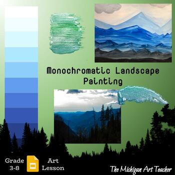 monochromatic art lesson landscape