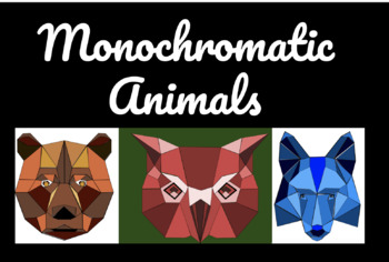 Preview of Monochromatic Polygon Animals-Google Drawings Digital Art Project-Virtual 