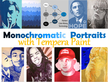 Preview of Monochromatic Portraits with Tempera Paint