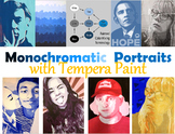Monochromatic Portraits with Tempera Paint