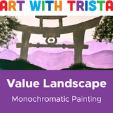 Value Landscape Painting Art Lesson - Aaron Douglas Inspir