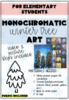 Preview of Monochromatic Winter Tree Art