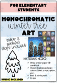 Monochromatic Winter Tree Art