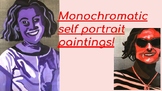 Monochromatic paiting self portraits