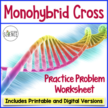 Preview of Monohybrid Crosses Punnett Squares Genetics Practice Worksheets