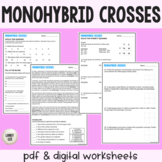 Monohybrid Crosses - Punnett Square Practice Worksheet