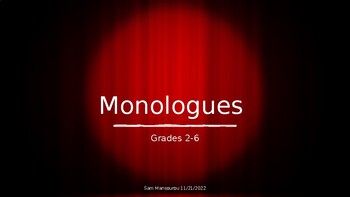 Preview of Monologues for Grades 2-6