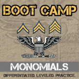 Monomial Boot Camp - Printable & Digital Differentiated Pr