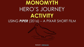 Preview of Monomyth Cycle (Hero's Journey) Activity Using "Piper" (2016) – Pixar Short Film