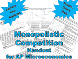 Monopolistic Competition - AP microeconomics handout