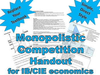 Preview of Monopolistic Competition - IB/CIE economics handout