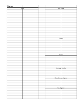 t account template excel
