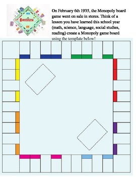monopoly board game template