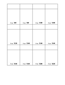 Preview of Monopoly - SchoolOpoly Blank Template Free