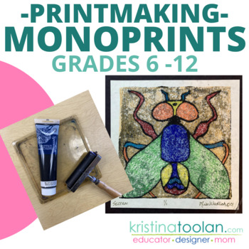 Preview of Monoprinting Project Resources for Middle School