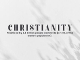 Monotheistic Religions - Information Slides on Christianity