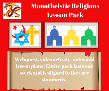 Preview of Monotheistic Religions - Multiple Lesson Pack with Project
