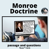 Monroe Doctrine Passage and Comprehension Boom™ Cards-digital