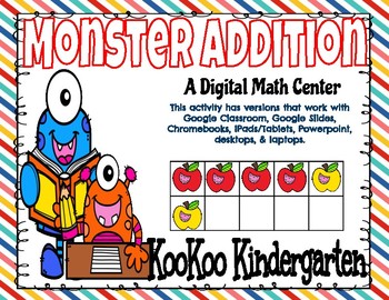 Preview of Monster Addition-A Digital Math Center for Google Classroom