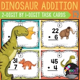 Dinosaur Addition Task Cards: 2 digit by 1 digit addition