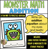 Monster Addition: Write an Equation & Counting Fun Kinderg