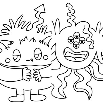 Preview of Monster Alien Coloring Sheets