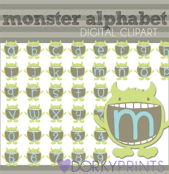 Preview of Monster Alphabet Clip Art