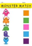 Monster Alphabet and Color Tracing Activity Worksheets dow
