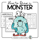 Monster Art Activity • How to Draw a Monster • Easy Hallow