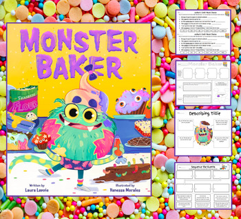 Preview of Monster Baker - Book Companion - Sequencing, Author's Craft and More!