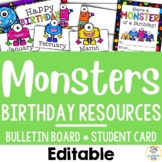 Monster Theme: Birthday Chart Display Bulletin Board | Bac