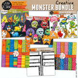 Monster Bundle - Clip Art, Digital Papers and Borders