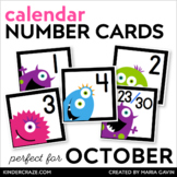 Monster Calendar Numbers - Monster Theme Number Cards for 