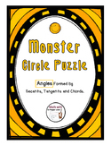 Monster Circle Puzzle - Angles Formed By Secants and Tangents