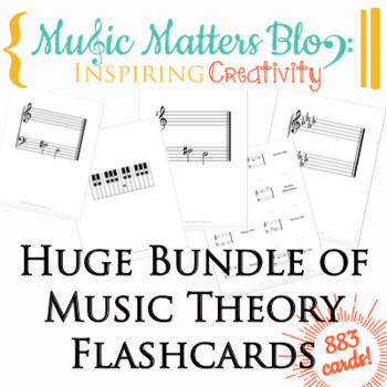 Preview of Huge Bundle of Music Theory Flashcards!