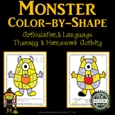 Monster Color by Shape Articulation and Language Therapy A