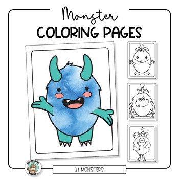 Monster Coloring Pages by Expressive Monkey-The Art Teacher's Little Helper