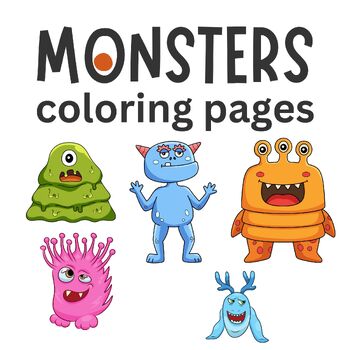 Monster Coloring Pages - End of The Year Activities by Young Minds Station