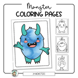 Monster Coloring Pages • Halloween Art Activity • Fun Art 