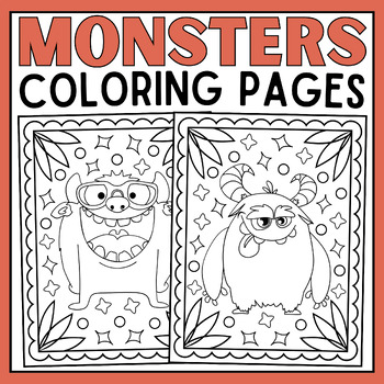 Monster Coloring Pages | Halloween Coloring Pages | Halloween Art Activity