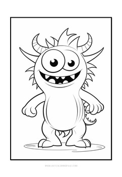 Monsters Coloring Book: Cool,Funny and Quirky Monster Coloring Book For Kids Ages 4-8. My First Big Book of Monsters Coloring Book, Great Gift for Kids Boy & Girl [Book]