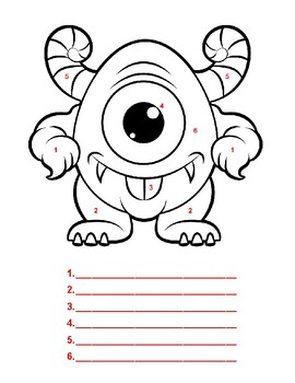 Monster - Coloring and Dice Rolling by Activities by Atticus | TPT
