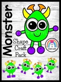 Monster Craft, Shape Activity for Halloween, Trick-or-Trea