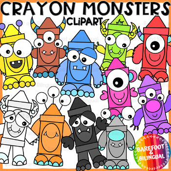 Preview of Monster Crayon Clipart