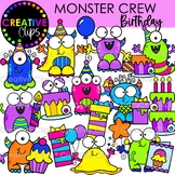 Monster Crew Birthday Clipart {Monster Clipart at Birthday Party}