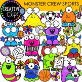 Monster Crew Sports Clipart {Monsters Playing Sports in Gy